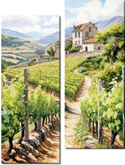 Модульная картина Виноградник №11