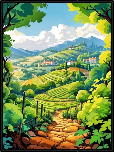 Картина Виноградник №13