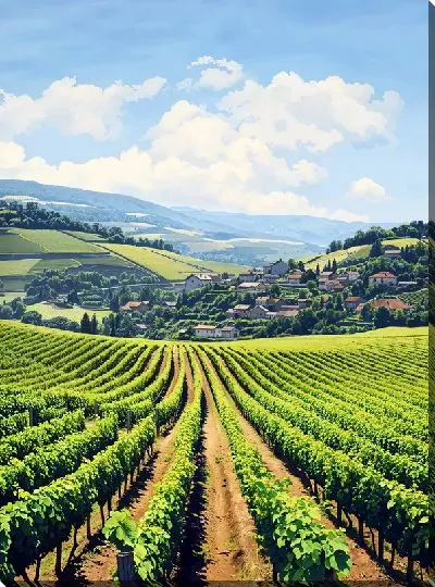 Картина маслом Виноградник №17