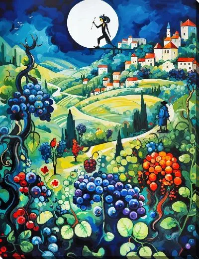 Картина маслом Виноградник №24