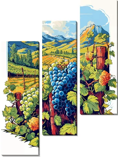 Модульная картина Виноградник №25