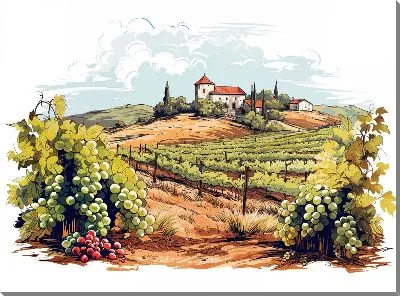 Картина маслом Виноградник №26