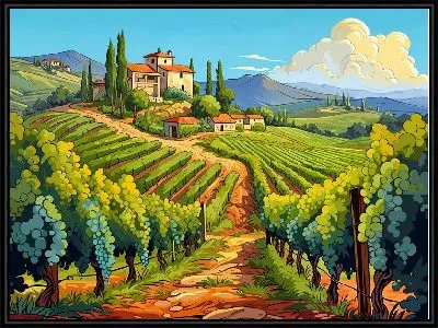 Картина Виноградник №30