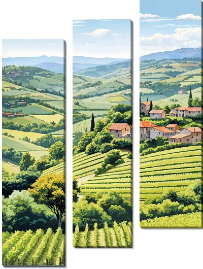 Модульная картина Виноградник №34