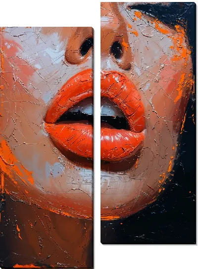 Модульная картина Губы №10