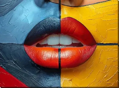 Картина маслом Губы №11