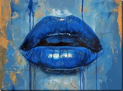 Картина маслом Губы №15