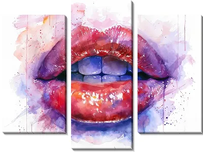 Модульная картина Губы №24