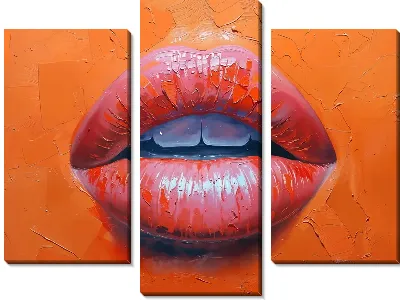 Модульная картина Губы №27