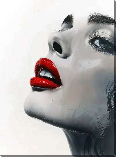 Картина маслом Губы №29