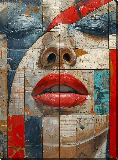 Картина маслом Губы №31