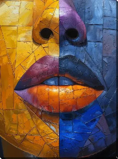 Картина маслом Губы №33