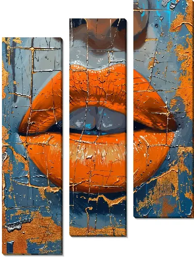 Модульная картина Губы №34