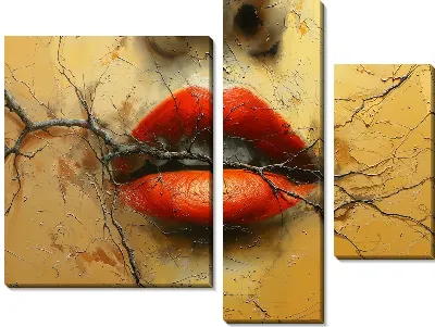 Модульная картина Губы №37