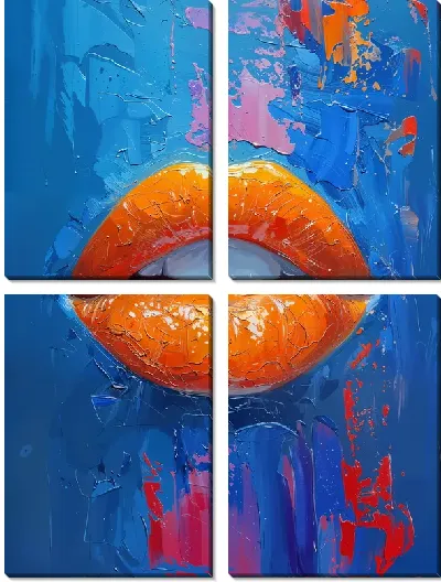 Модульная картина Губы №42