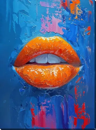 Картина маслом Губы №42
