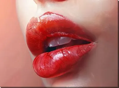 Картина маслом Губы №44