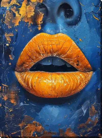 Картина маслом Губы №45