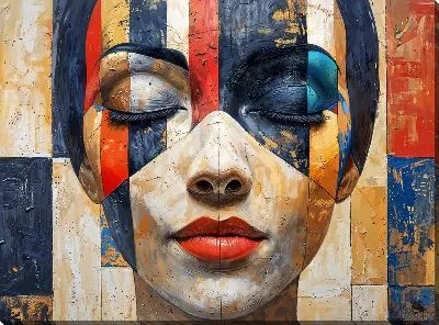 Картина маслом Лицо №306