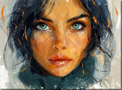 Картина маслом Лицо №339