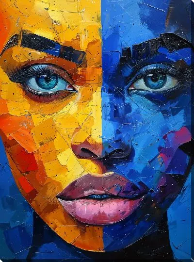 Картина маслом Лицо №344