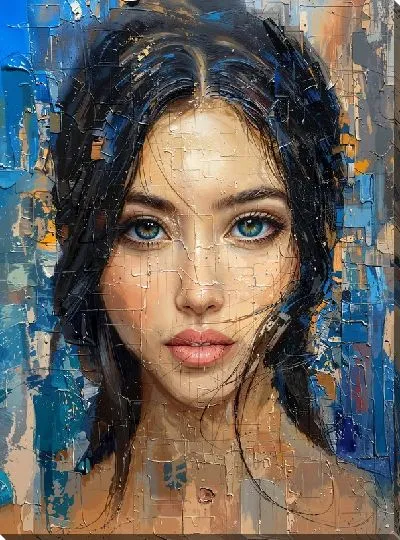 Картина маслом Лицо №357