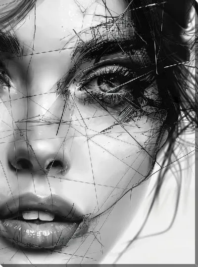 Картина маслом Лицо №370