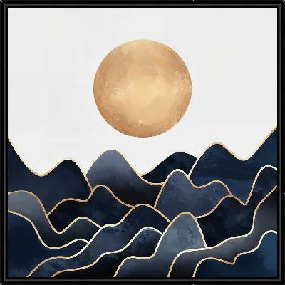 Картина Золотое Солнце над горами