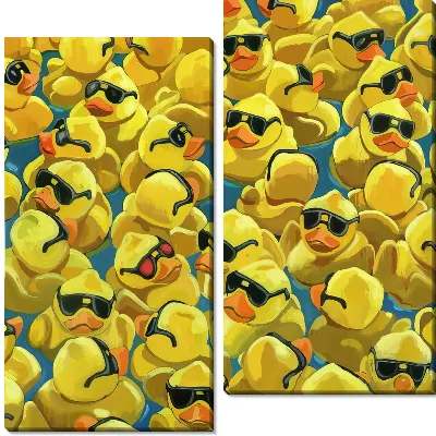 Модульная картина Резиновые уточки