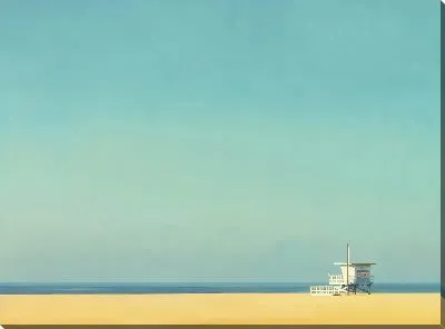 Картина маслом Спасательная будка на пляже