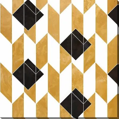 Картина маслом Геометрия черного и золотого