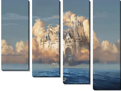 Модульная картина Замок в облаках