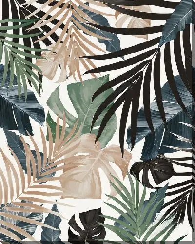 Картина маслом Тропические листья пальм