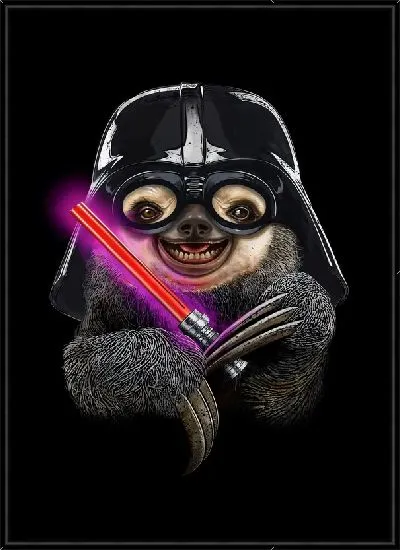 Картина Ленивец в стиле звездных войн