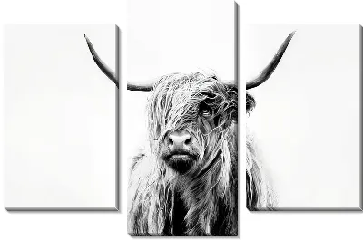 Модульная картина Модный бык №8