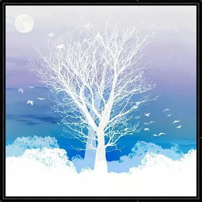 Белое дерево и Луна