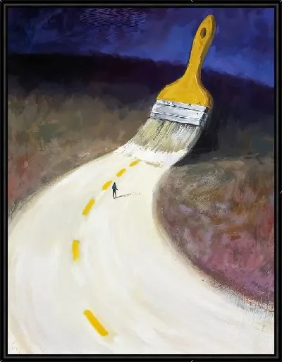 Картина Кисточка рисует дорогу