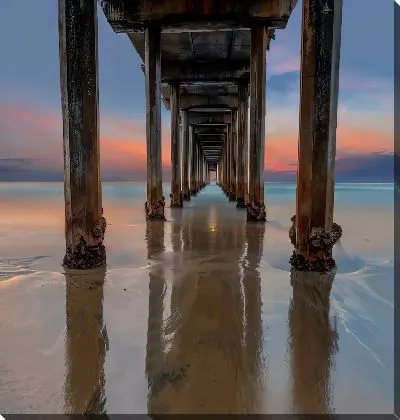 Картина маслом Под пирсом