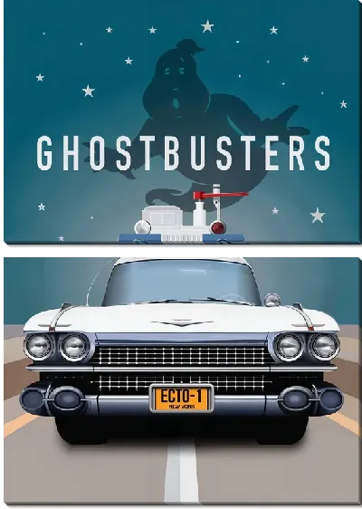 Модульная картина Машина охотников за приведениями