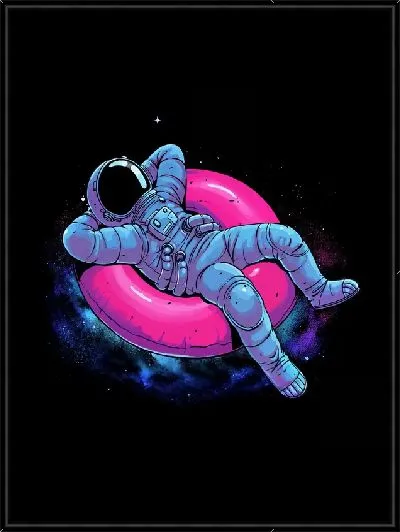 Картина Космонавт на плавательном кругу