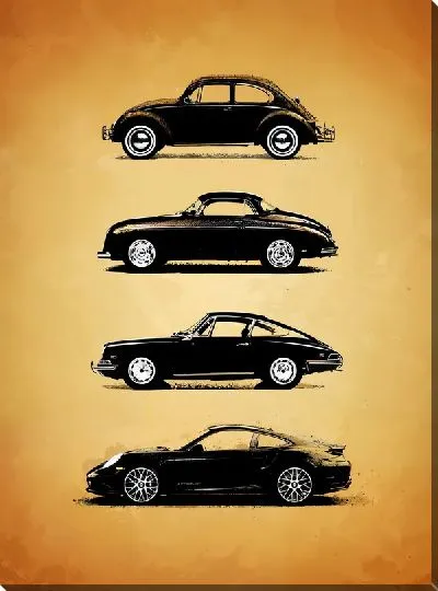 Картина маслом Эволюция авто