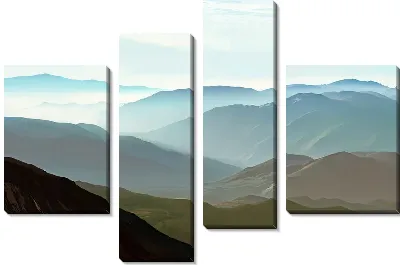 Модульная картина Туман над горами №19