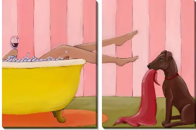 Модульная картина Релакс в ванне