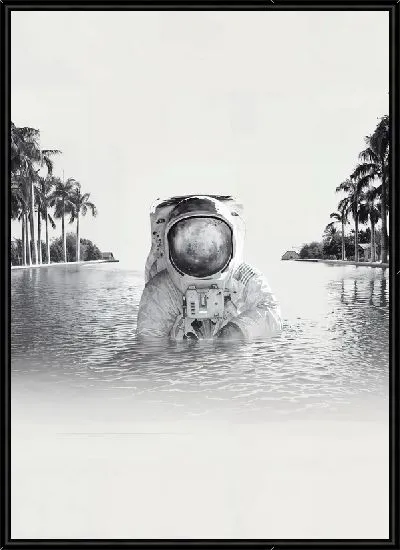 Картина Космонавт в воде