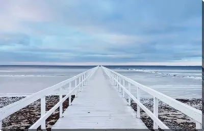 Картина маслом Мостик в море №5