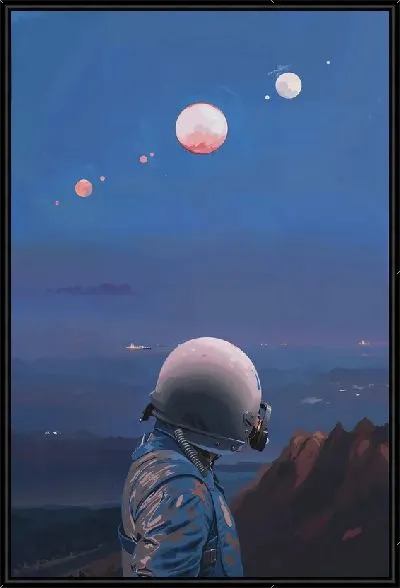 Картина Космонавт и планеты