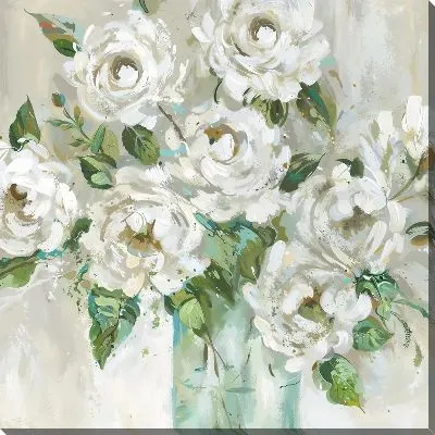 Картина маслом Букет белоснежных цветов №4