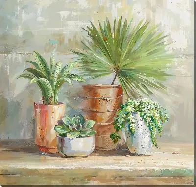 Картина маслом Композиция с домашними растениями №2