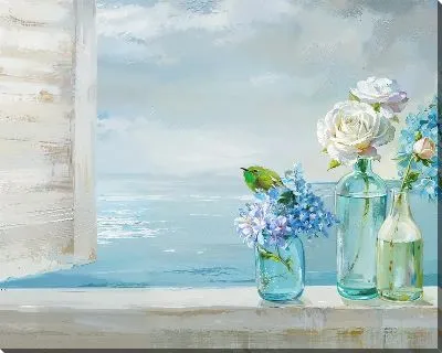 Картина маслом Композиция с домашними цветами №3