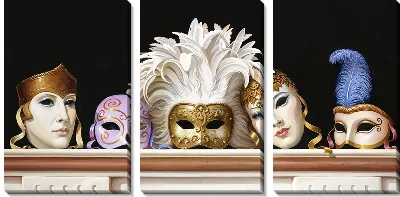 Модульная картина Театральные и карнавальные маски